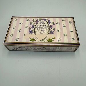 Vintage Crabtree & Evelyn Devon Violet Soap Set 3 Bars 3.5oz Made in England